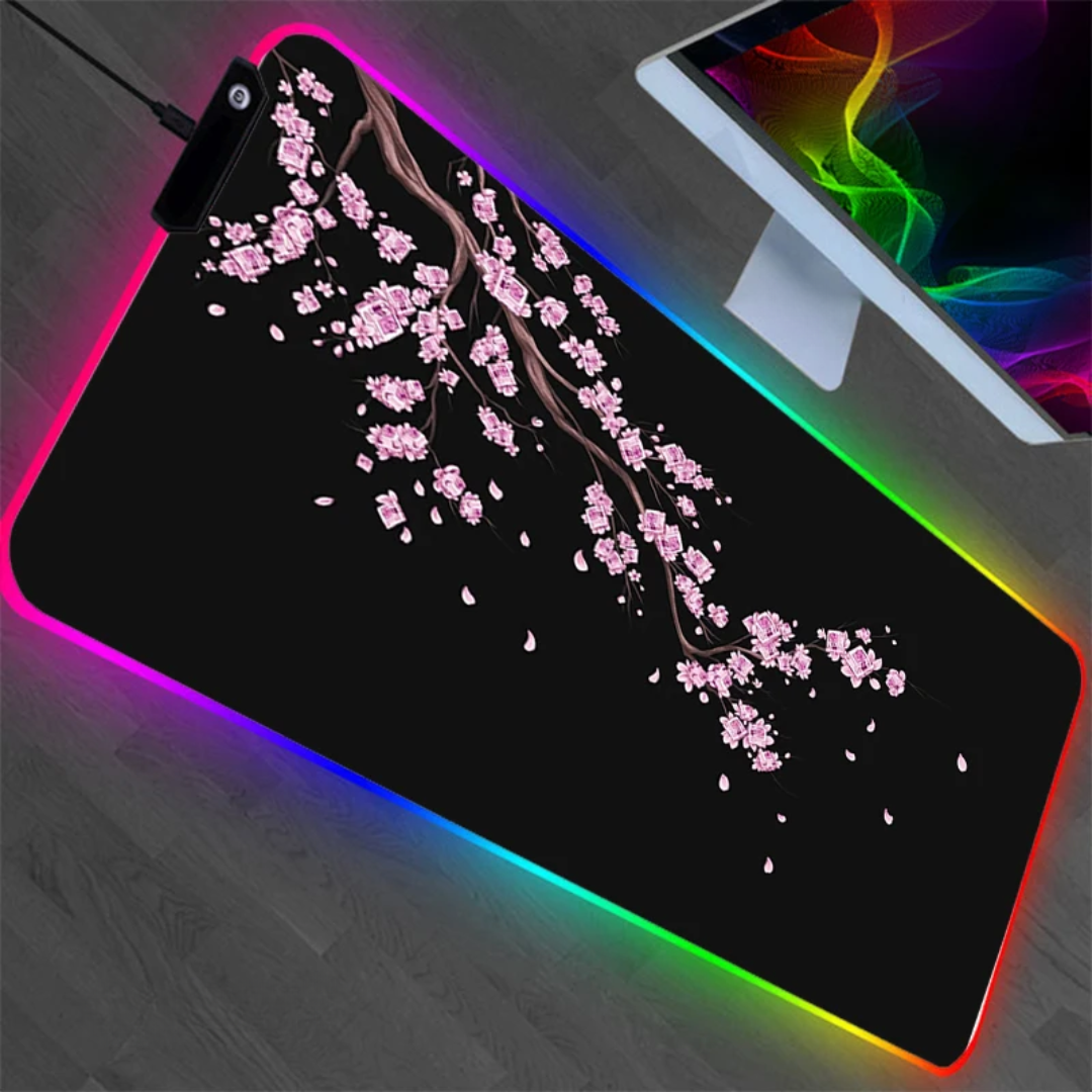 LED Mouse Pad: Cherry Blossoms