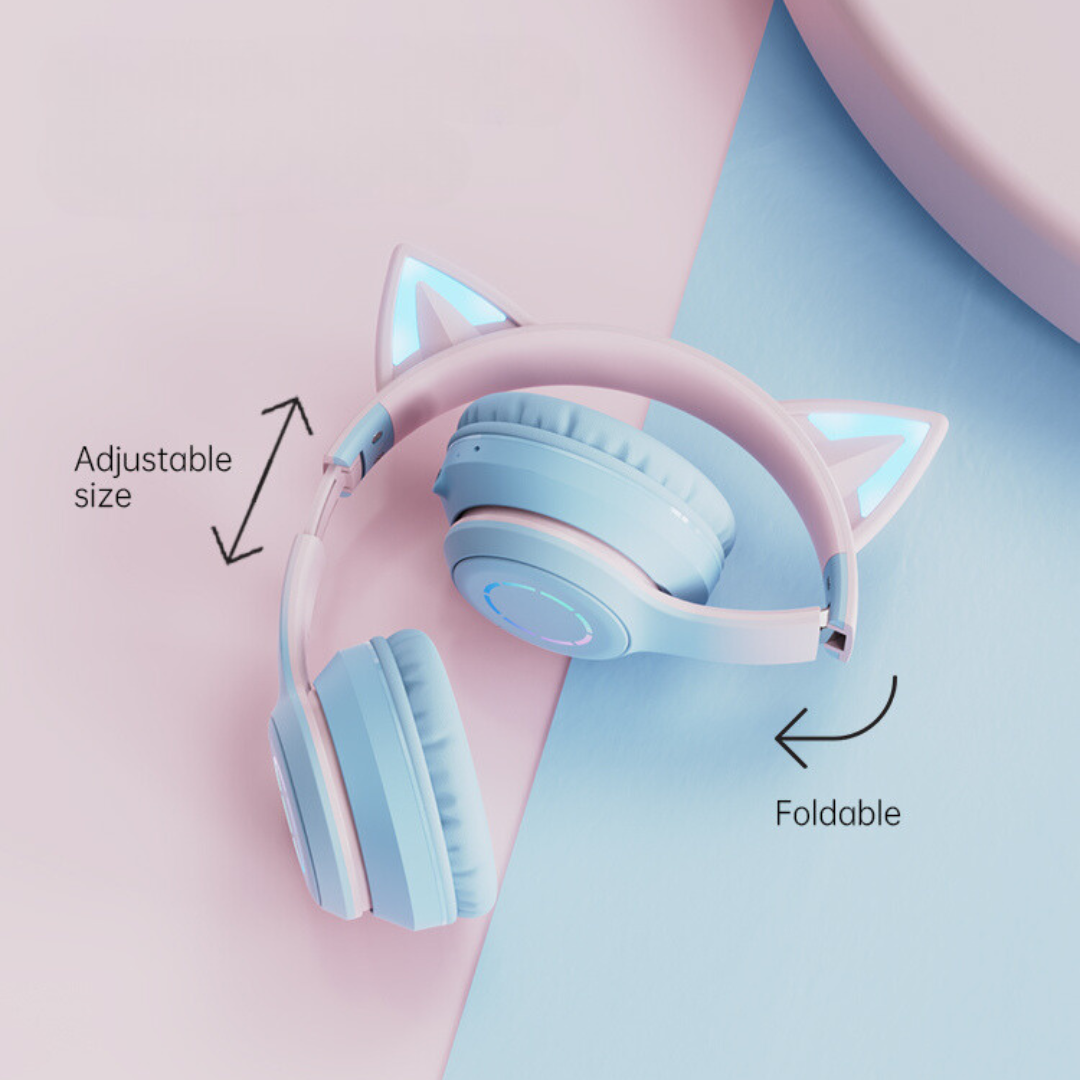 Gradient Cat Ears Headset